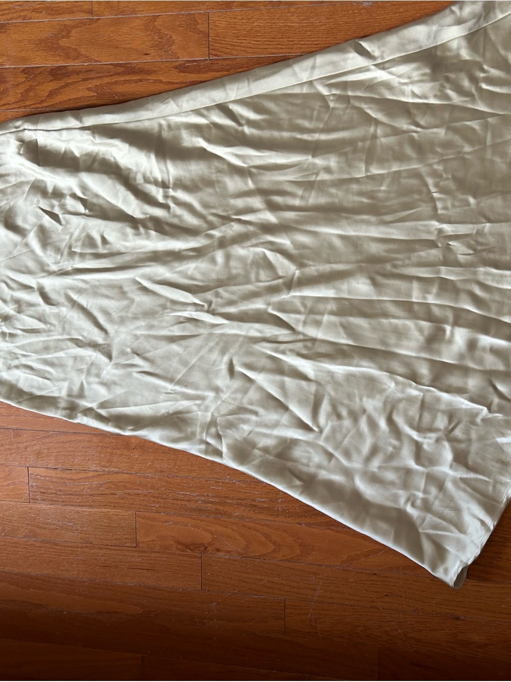Zara Light green Satin Slip like Skirt
